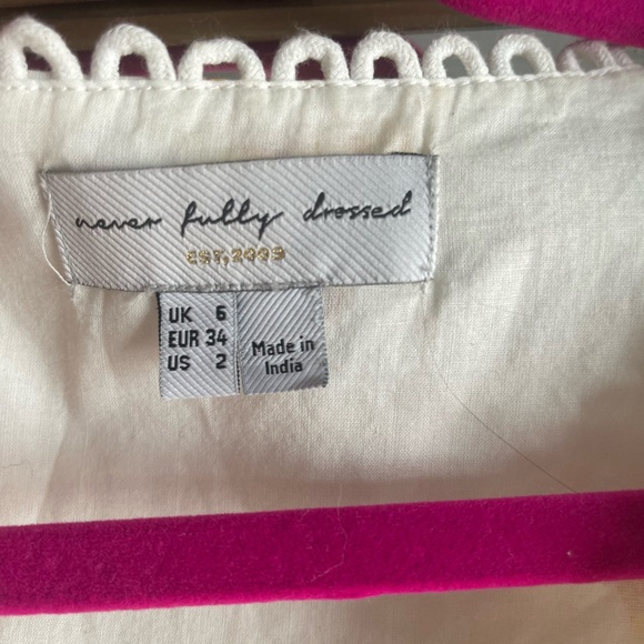 Never Fully Dressed Banana mini puff sleeve Dress Small US 2 - Picture 6 of 6